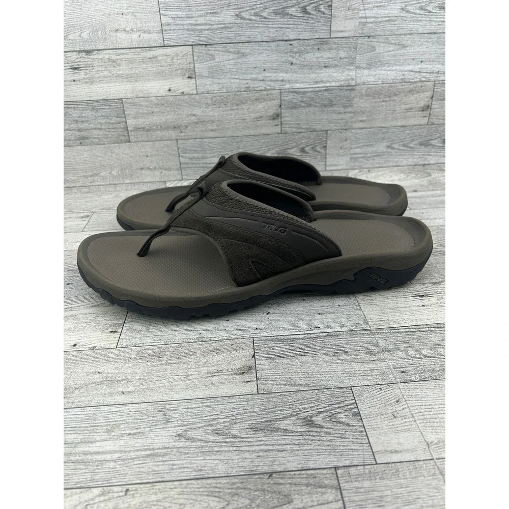 Teva Katavi 2‎ Men Thong Sandals Brown Suede Hiking Flip Flops 1002432 Size 14